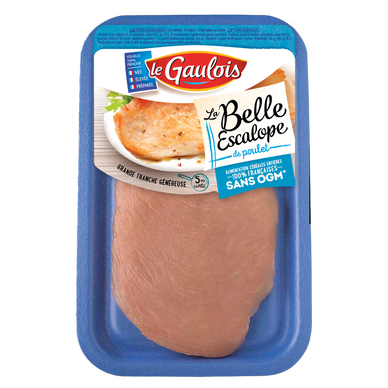 La belle escalope de poulet sans OGM, LE GAULOIS, France, 1 pièce,