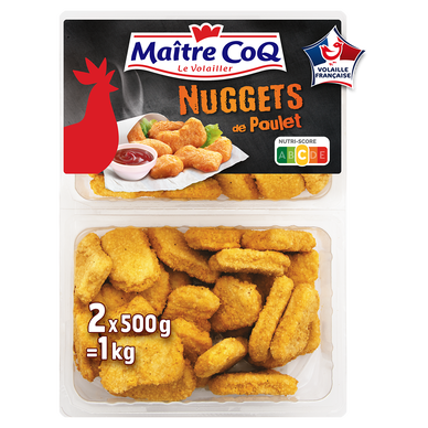 Nuggets de poulet, MAITRE COQ, France, barquette 1kg