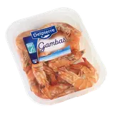 Gambas cuites, Penaeus spp, 30/40, élevée Amérique Sud/Nord, bq 400g