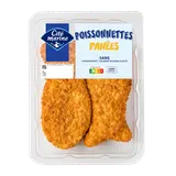 Poissonnette pânée CITE MARINE, transformée en France, 2 pièces, barquette de 200g