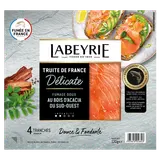 Truite de mer fumée au bois de hêtre LABEYRIE 4tr 120g