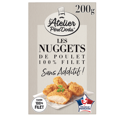 Nuggets de filet de poulet Qualité Supérieure, PERE DODU, France, étui200g