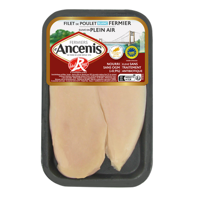 Filet Poulet Fermier Blanc d'ANCENIS, France, 2 pièces