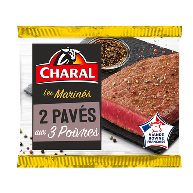 Pavé de boeuf aux 3 poivres CHARAL - 2x130g - 260g