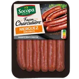Merguez véritable, SOCOPA, France, 6 pièces, barquette, 330g