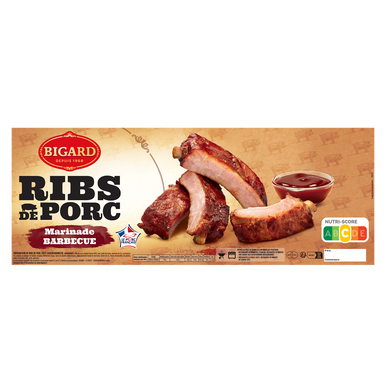 Ribs porc marinade barbecue, BIGARD, VPF