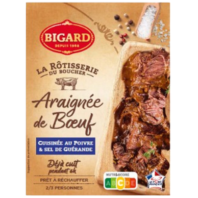 Araignée boeuf cuite sauce poivre/sel Guérande, BIGARD, France, barquette, 400g