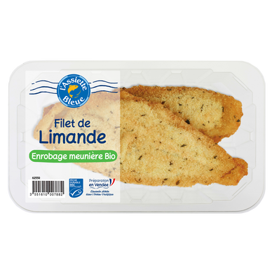 Filet limande enrobage meunière, transformé en France, barquette 200g