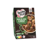Noix joue de boeuf cuite aux oignons, Tendre et Plus, France, 1 pièce,barquette 350g