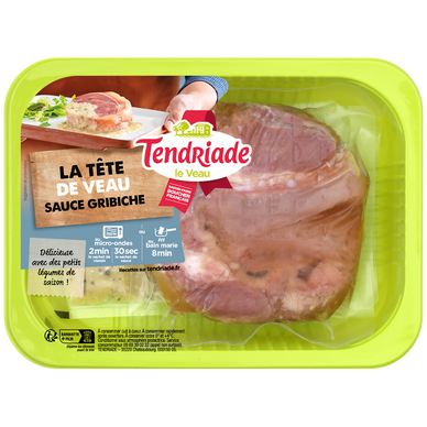 Tête de veau sauce Gribiche, TENDRIADE, Barquette 300g