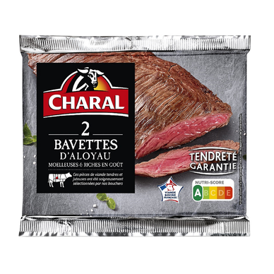 Viande Bovine Bavette d'Aloyau *** à griller CHARAL - 2 pièces