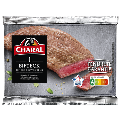 Viande Bovine Bifteck *** à griller CHARAL - 1 pièce