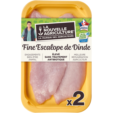 Fine escalope de dinde, LA NOUVELLE AGRICULTURE, France, 2 pièces