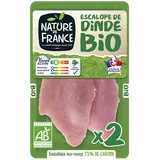 Escalope dinde fermière, BIO, NATURE DE FRANCE, France, 2 pièces