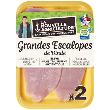 Grande escalope dinde, LA NOUVELLE AGRICULTURE, France, 2 pièces