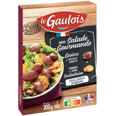 Gésier de volaille confit/pomme de terre sarladaise, LE GAULOIS, 300g