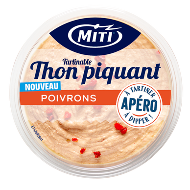 Tartinable thon piquant poivron, transformée en France, 115g