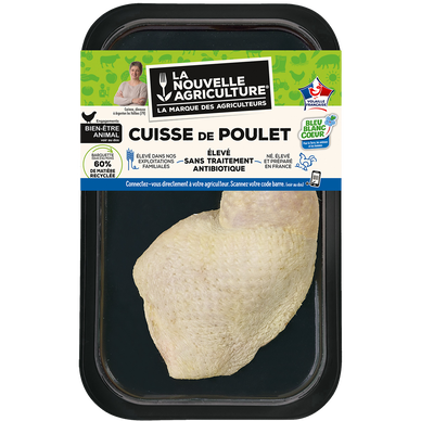 Cuisses de poulet, LA NOUVELLE AGRICULTURE, France, 1 pièce, barquette, 220g