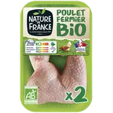 Cuisse de poulet blanc, Bio, NATURE DE FRANCE, 2 pièces,