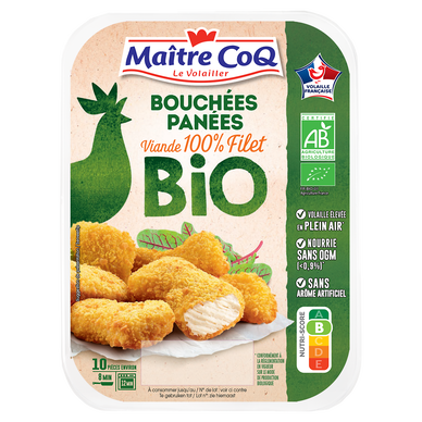 Nuggets, BIO, MAITRE COQ, France, barquette, 200g