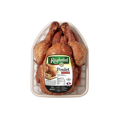 Poulet entier cuit fumé, REGHALAL,