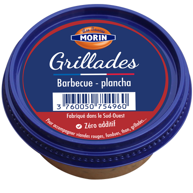 Sauces grillades, transformées en France, pot de 60g