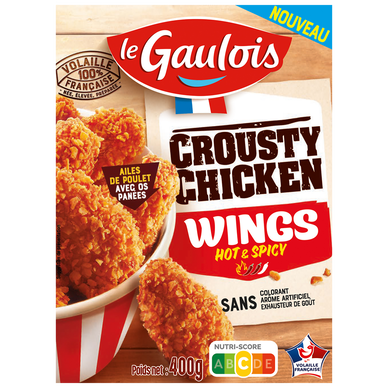 Crousty chicken wings hot & spicy, LE GAULOIS, France, 400g