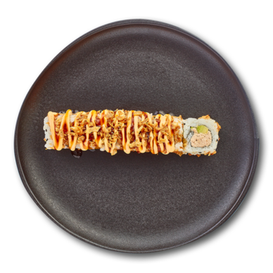 California thon mayonnaise enroulés d'oignons frits, SUSHI MARKET boite de 6