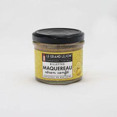 Rillettes de maquereau au citron confit, LE GRAND LEJON, pot de 90g