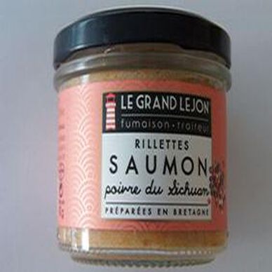 Les rillettes de saumon au poivre du sichuan DU GRAND LEJON pot de 90g