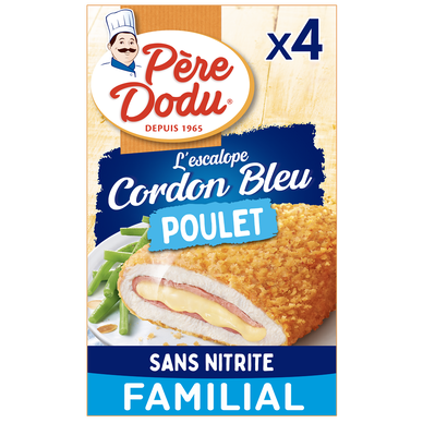 Escalope cordon bleu poulet familial, PERE DODU, 400g