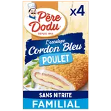 Escalope cordon bleu poulet familial, PERE DODU, 400g
