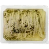 Filet d'anchois mariné à l'ail, transformé au Maroc, barquette de 200g
