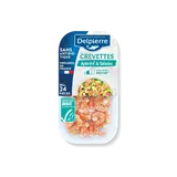Crevette décortiquée cuite nature, transformée en France, barquette de180g