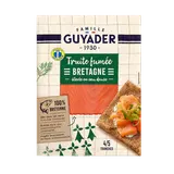 Truite fumée de Bretagne élevée en eau douce GUYADER, 4 tranches, 120g