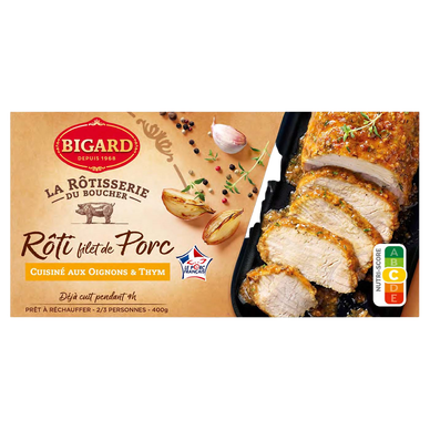 Rôti de Porc cuisiné oignon et thym, BIGARD, France, 400g