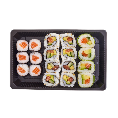 CALIFORNIA SAUMON/MAKI MIXTE SUSHI MARKET-18 PIECES