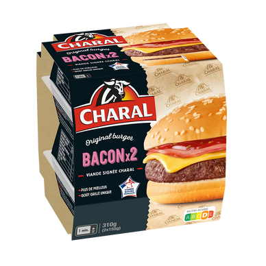 Burger Bacon CHARAL - 2x155g - 310g