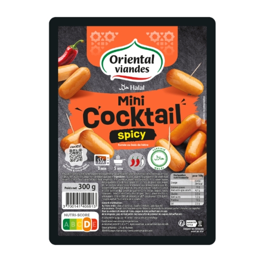 Mini Cocktail Spicy Halal Fumée au Bois de Hêtre ORIENTAL VIANDES
