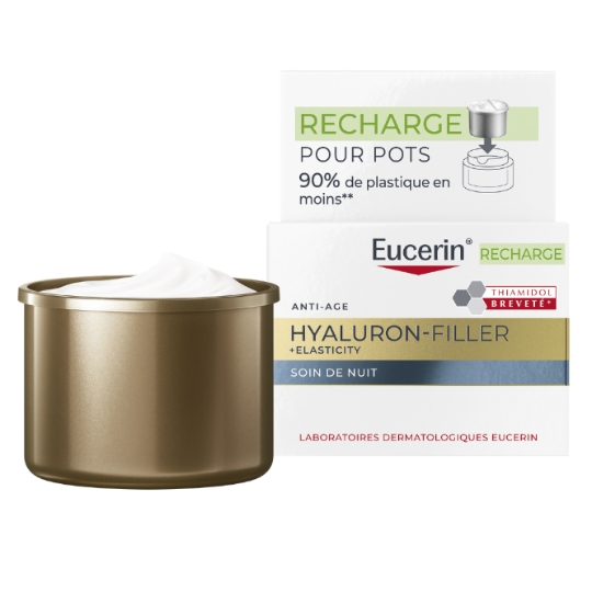 Recharge Soin de Nuit Anti-Âge Hyaluron‑Filler + Elasticity EUCERIN