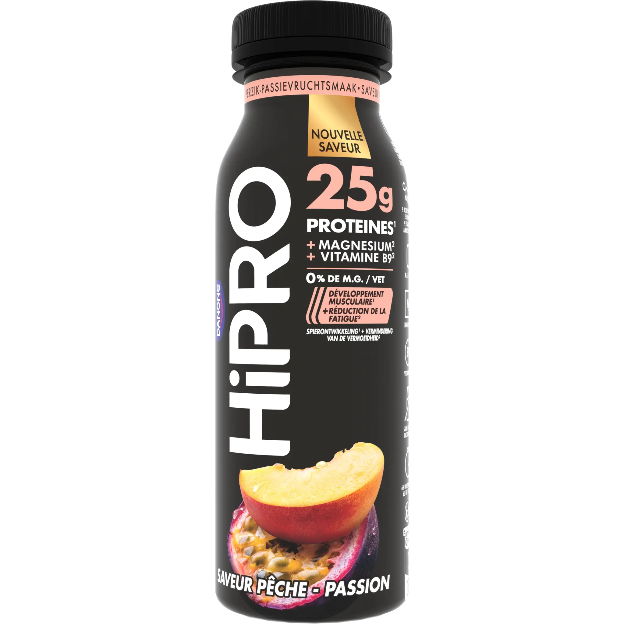 HIPRO Yaourt à boire protéiné pêche passion 0%MG