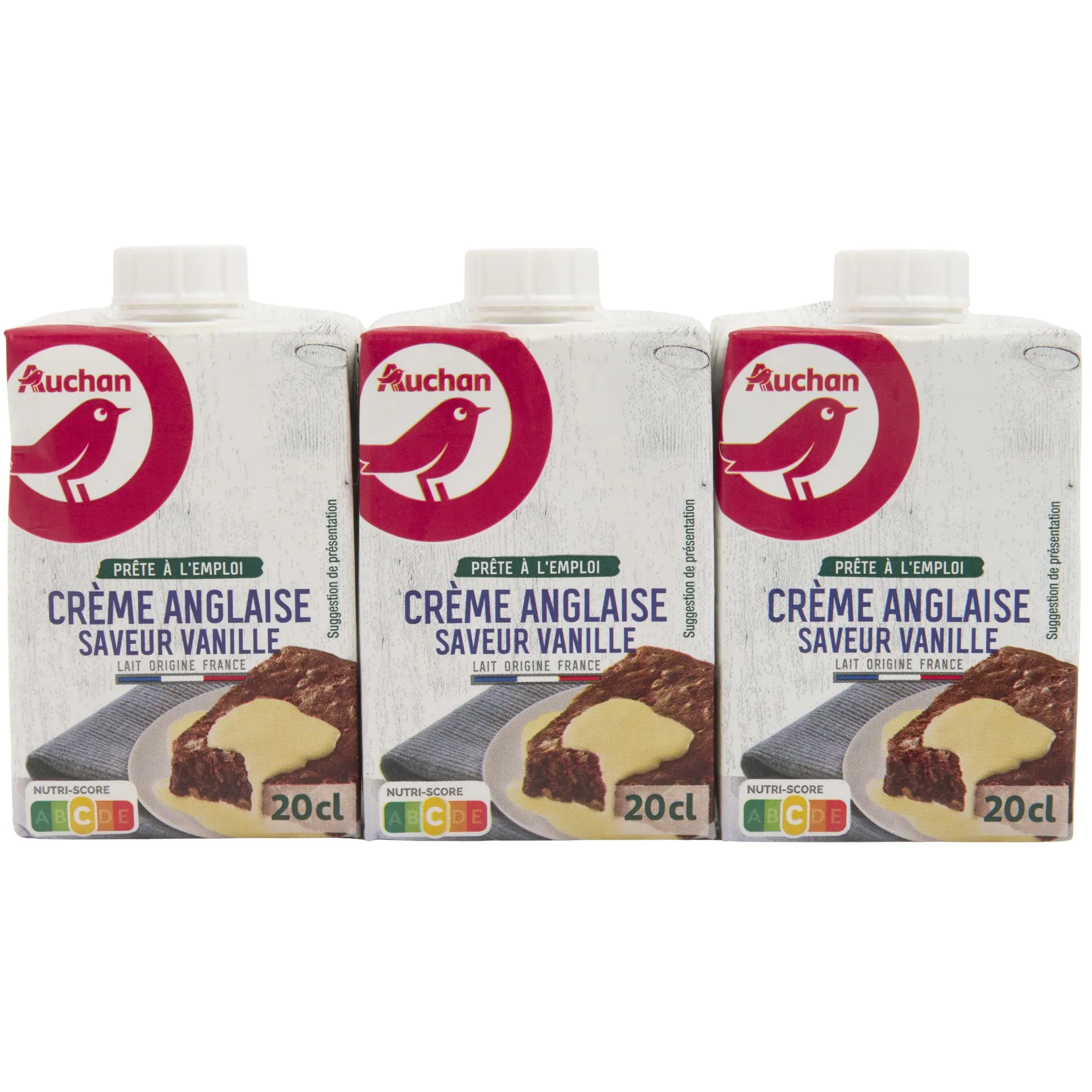 AUCHAN Crème anglaise saveur vanille UHT