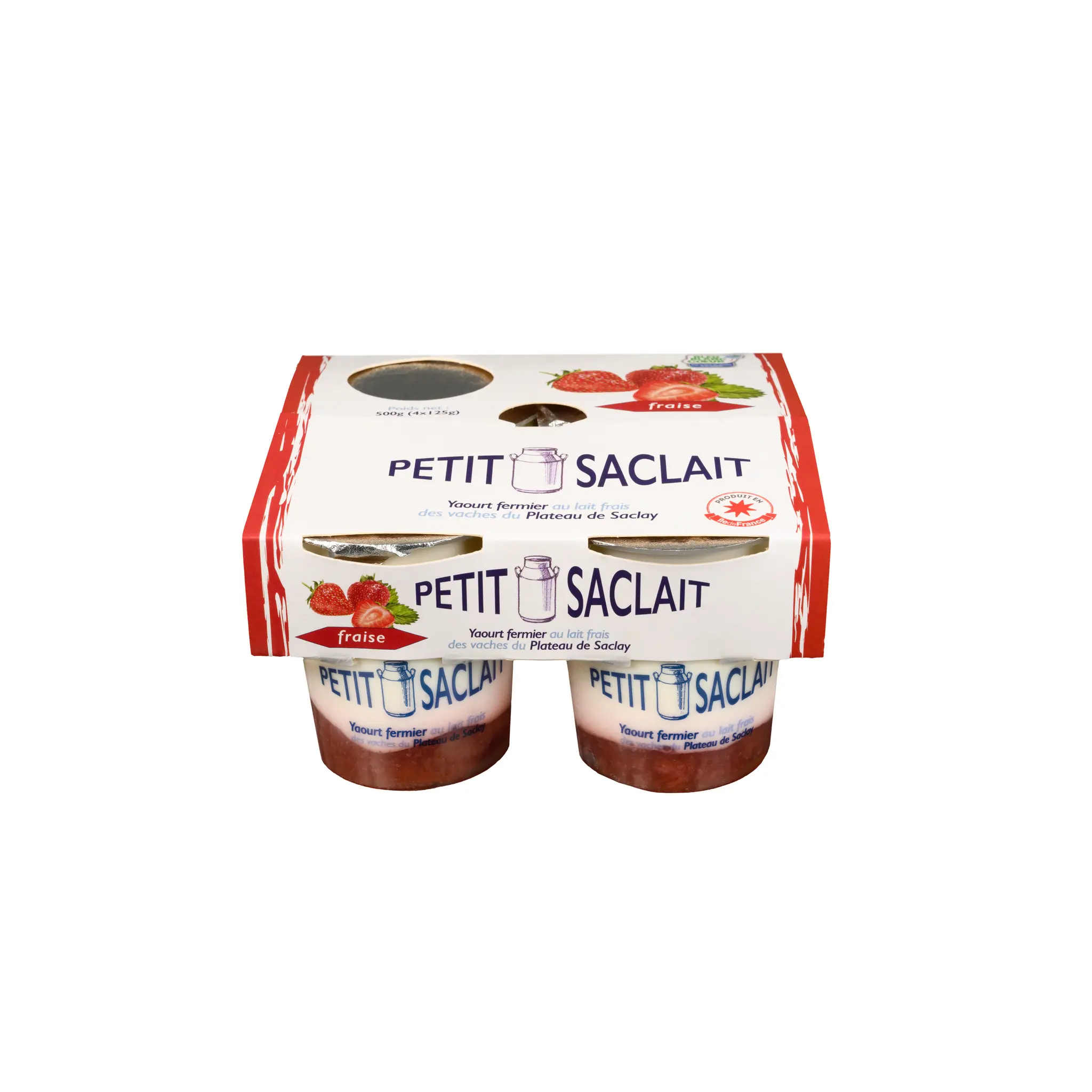 PETIT SACLAIT Yaourt fermier sur lit de fraise