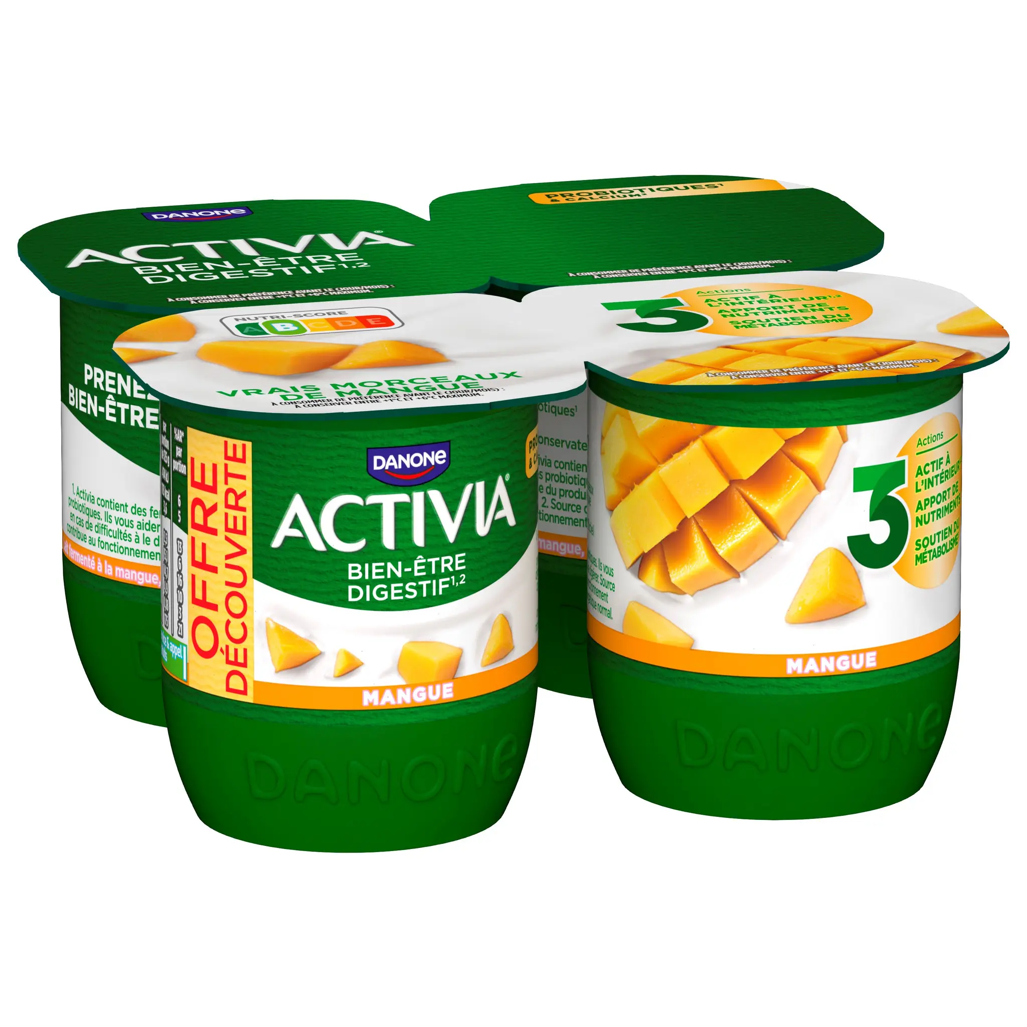 ACTIVIA Yaourt au bifidus à la mangue