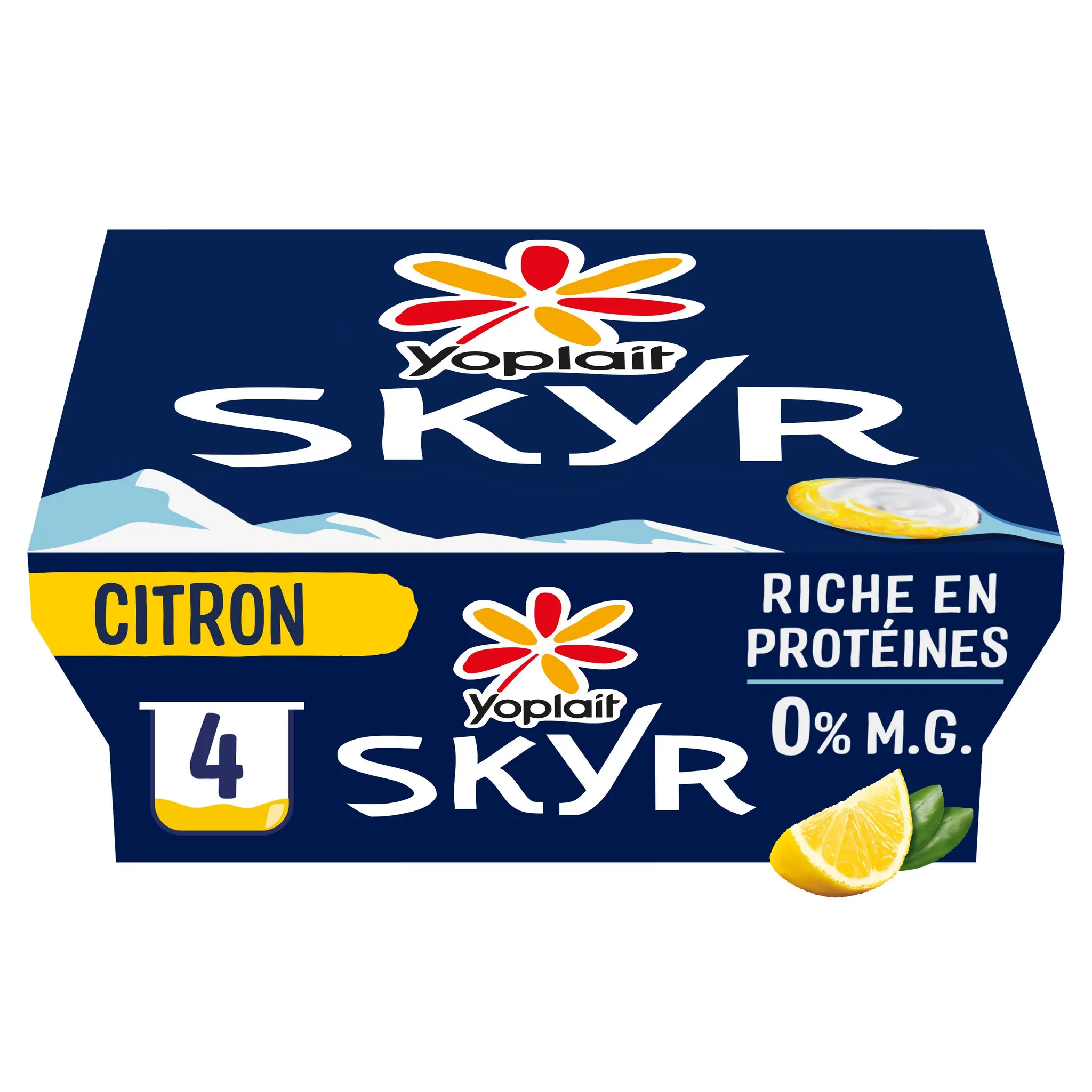 YOPLAIT Skyr sur lit de citron 0% recette islandaise