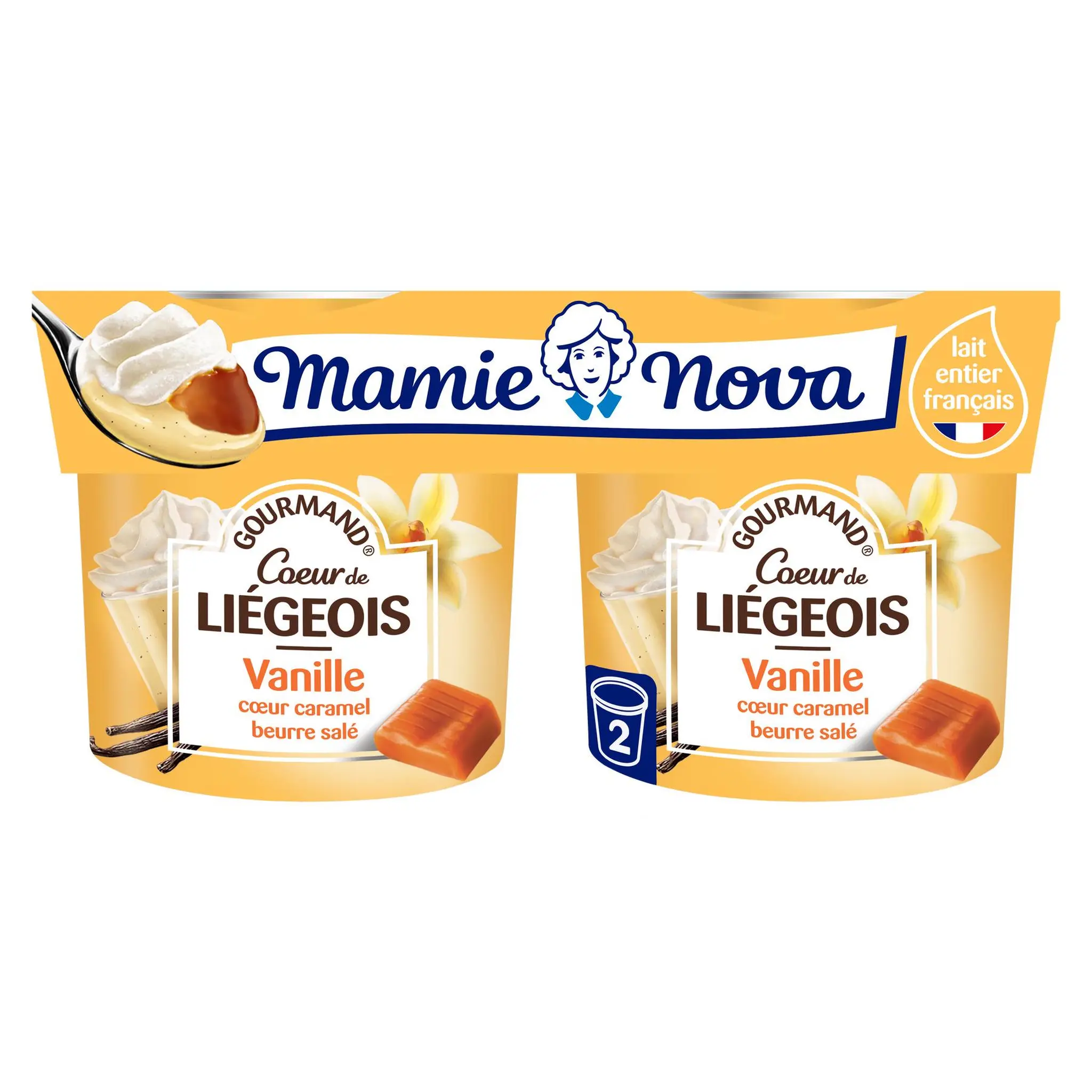 MAMIE NOVA Gourmand Coeur de liégeois aromatisé vanille coeur caramel beurre salé