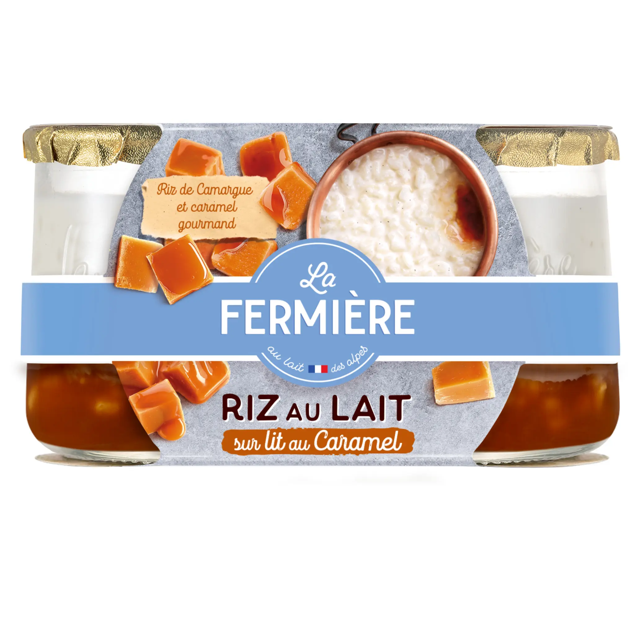 LA FERMIERE Riz au lait sur lit de caramel