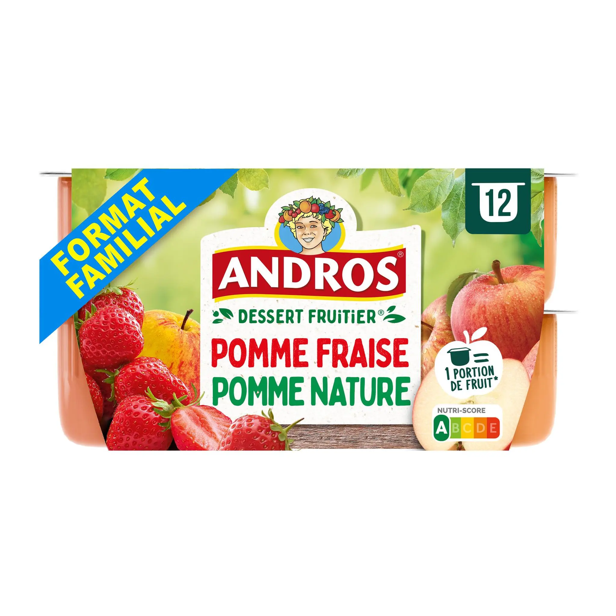 ANDROS Spécialité Pomme Nature et Pomme Fraise
