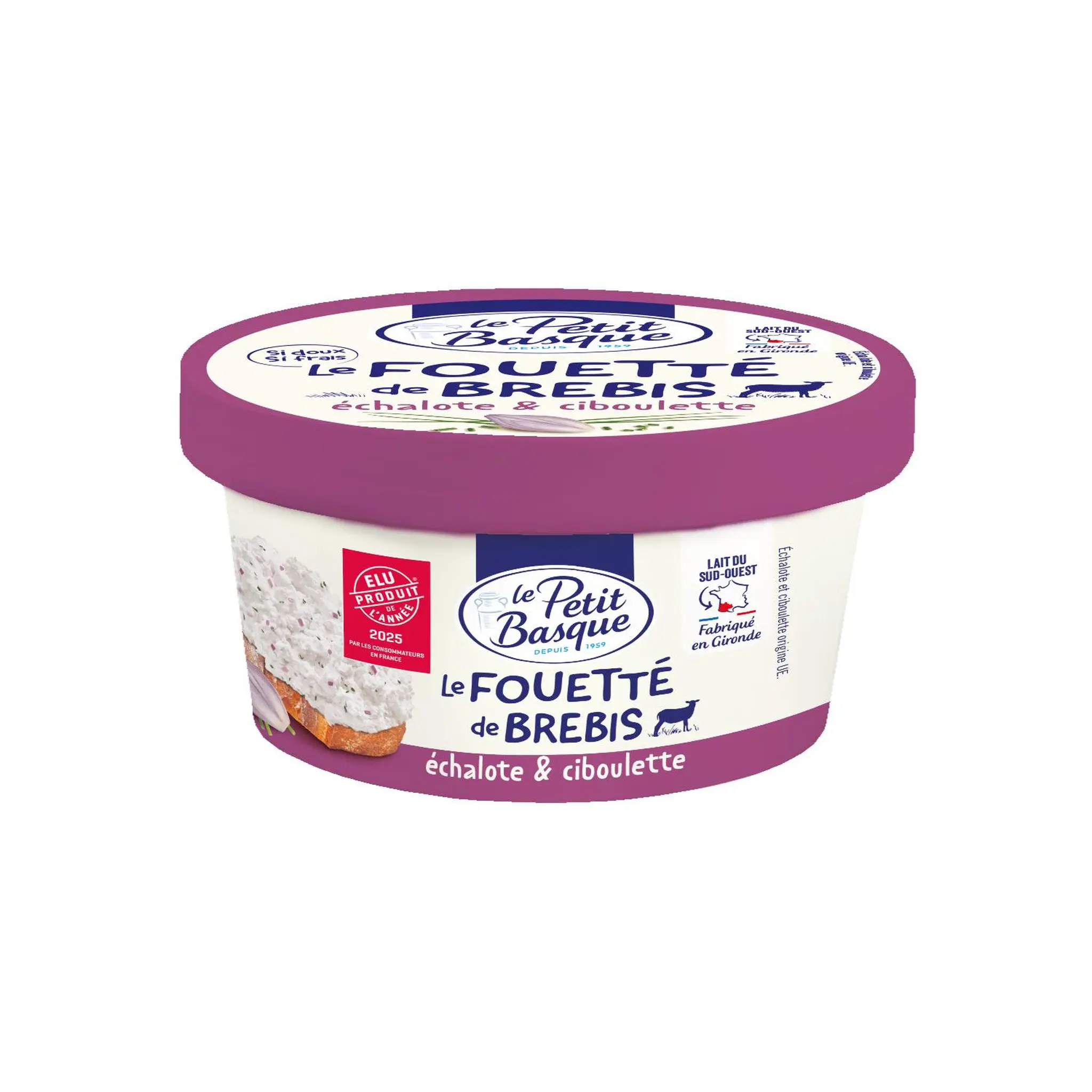 LE PETIT BASQUE Fromage fouetté de brebis échalote et ciboulette