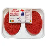 AUCHAN Steak hachés pur bœuf, façon bouchère 5%